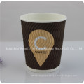 Taza personalizada del papel impreso del logotipo para el café